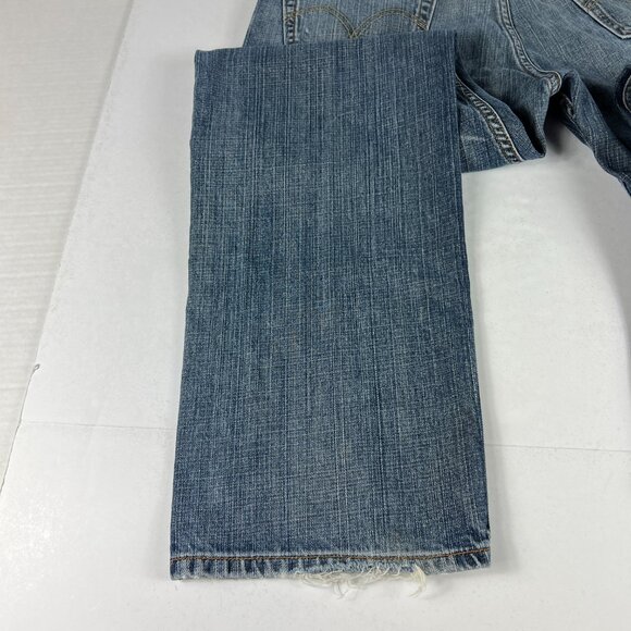 Y2K Levi's Jeans Men's 34x30* 559 Relaxed Straight Blue Thrashed Denim Tag 34x32 - Picture 11 of 16